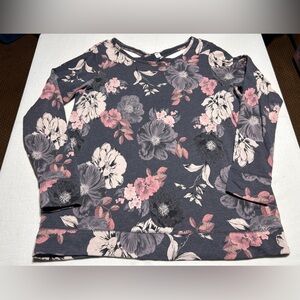 Old Navy Women’s Blue Floral Athletic Sweater